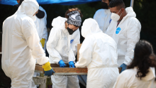 os trabajos se concentran en el nivel 13 de inhumación de la fosa 26, línea 2 Bis, y se desarrollarán del 13 al 17 y del 20 al 23 de octubre. (@FGJCDMX)