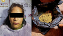 La SSC informó que la mujer fue detenida en Santa Cruz Meyehualco y que en agosto pasado ya había sido arrestada por intentar ingresar narcóticos a un centro penitenciario. (Foto: SSC)