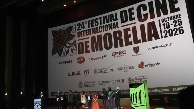 Fotografía general de la ceremonia de inauguración del Festival Internacional de Cine de Morelia este viernes, en el occidental estado de Michoacán (México). EFE/Ivan Villanueva