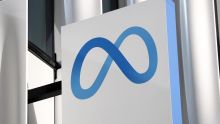 Fotografía de archivo en la que se captó un logo del conglomerado tecnológico Meta, en Burlingame (CA, EE.UU.). EFE/John G. Mabanglo