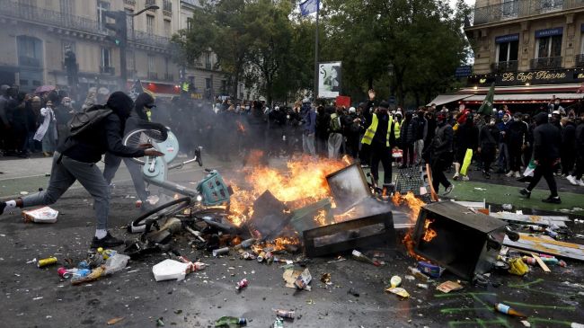Francia vive jornada de intensas manifestaciones. EFE