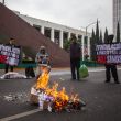 Familiares de Miguel Ángel Rojas protestan frente Tribunal Superior de Justicia de la Ciudad De México (Foto Cuartoscuro)