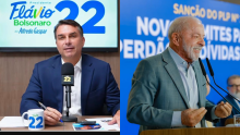 Casi 159 millones de brasileños están convocados a votar este domingo; el último sondeo de Datafolha reportó un empate con 50% de los votos válidos para cada candidato. (Foto: @FlavioBolsonaro / @LulaOficial