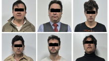 En el inmueble de Lindavista fueron localizadas 19 placas posiblemente falsas y ocho con reporte de robo, además de armas, cartuchos y posibles drogas. (Foto: SSC)