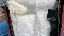 Con el apoyo del rastreo canino y equipos de revisión con rayos X, los agentes descubrieron 10 bolsas ocultas en los compartimentos de una máquina para trabajar madera, declarada originalmente como trompo para carpintería (Foto: Especial)